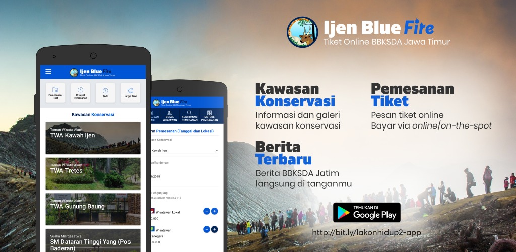 BBKSDA Jatim Luncurkan Tiket  Online Ijen Blue Fire