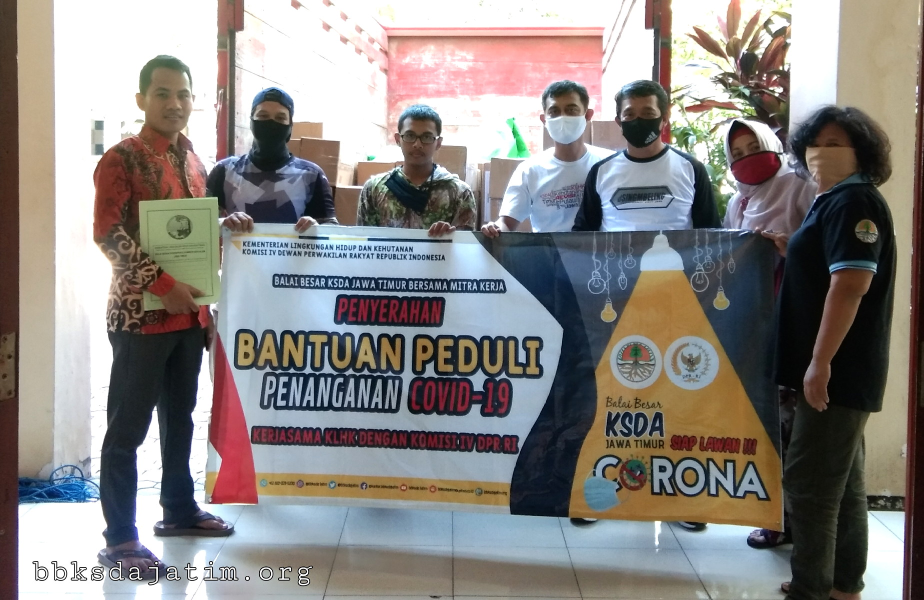 BBKSDA Jatim Salurkan Bantuan Penanganan Covid 19 di Jawa Timur