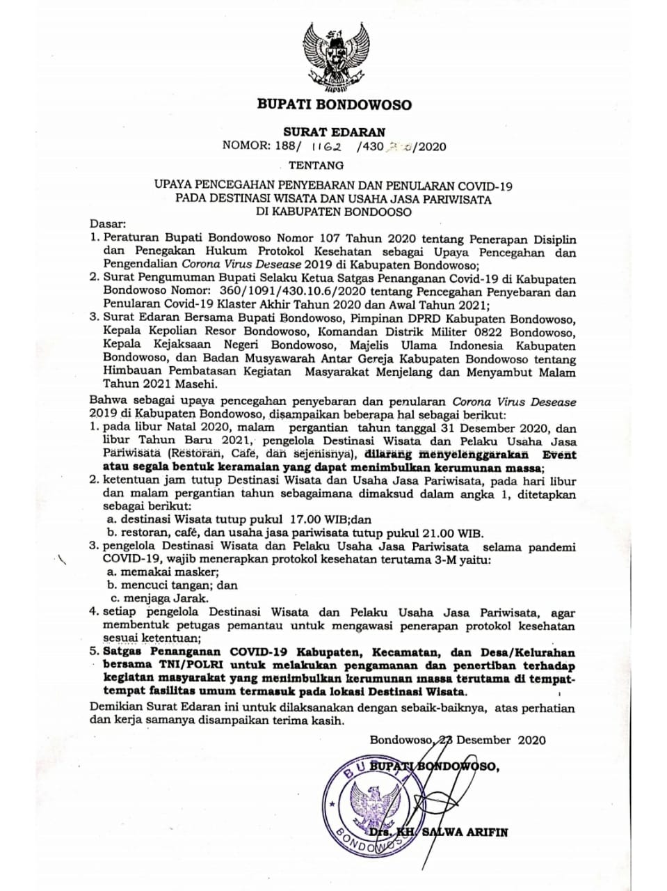 Penutupan TWA Kawah Ijen